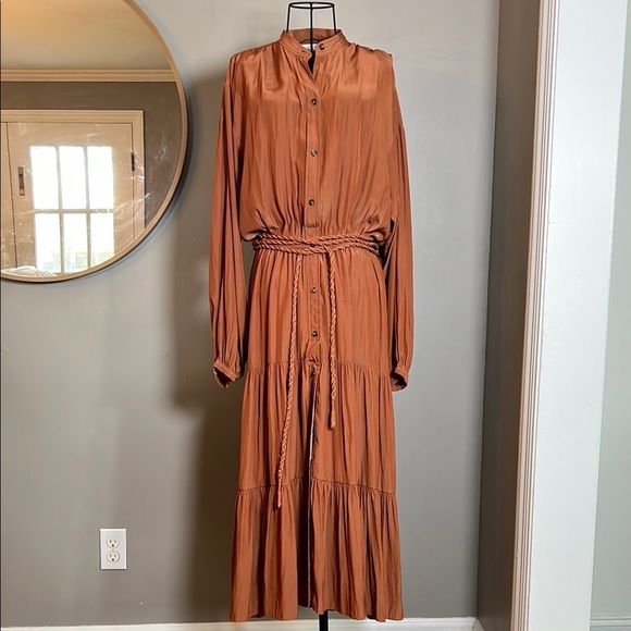 A.L.C Jenine Maxi Dress in Deep Amber Size 10 - Picture 2 of 7
